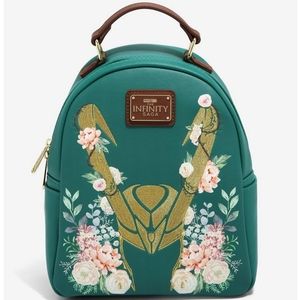 Loungefly Marvel Loki Floral Mini Backpack
